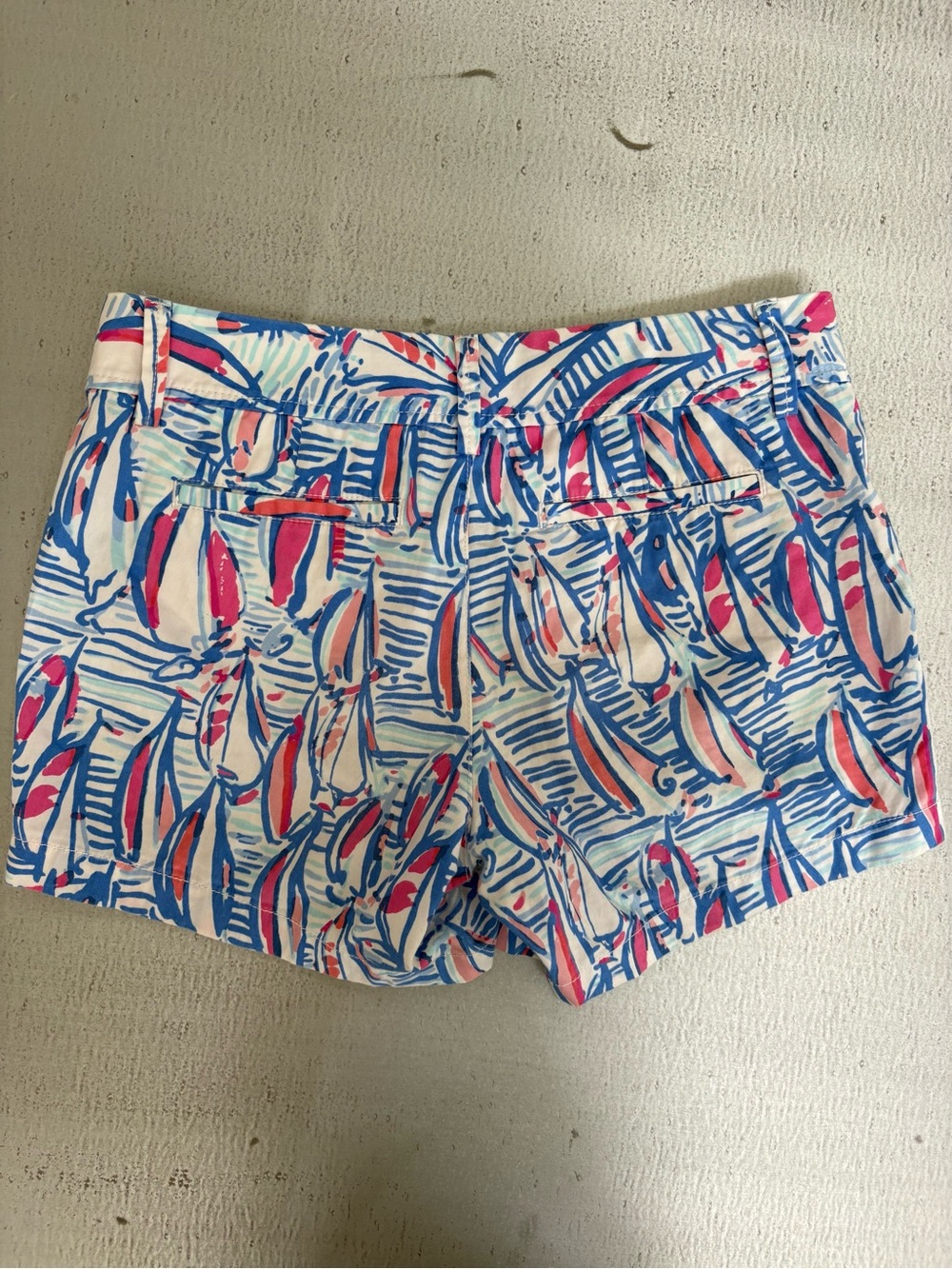 Lilly Pulitzer Sailboat Print Shorts - Blue, Pink & White - Picture 6 of 6